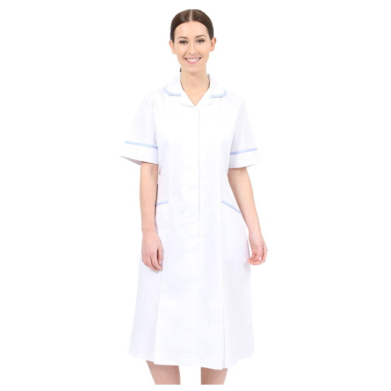 Berkley White Healthcare Dress in Colour Trim